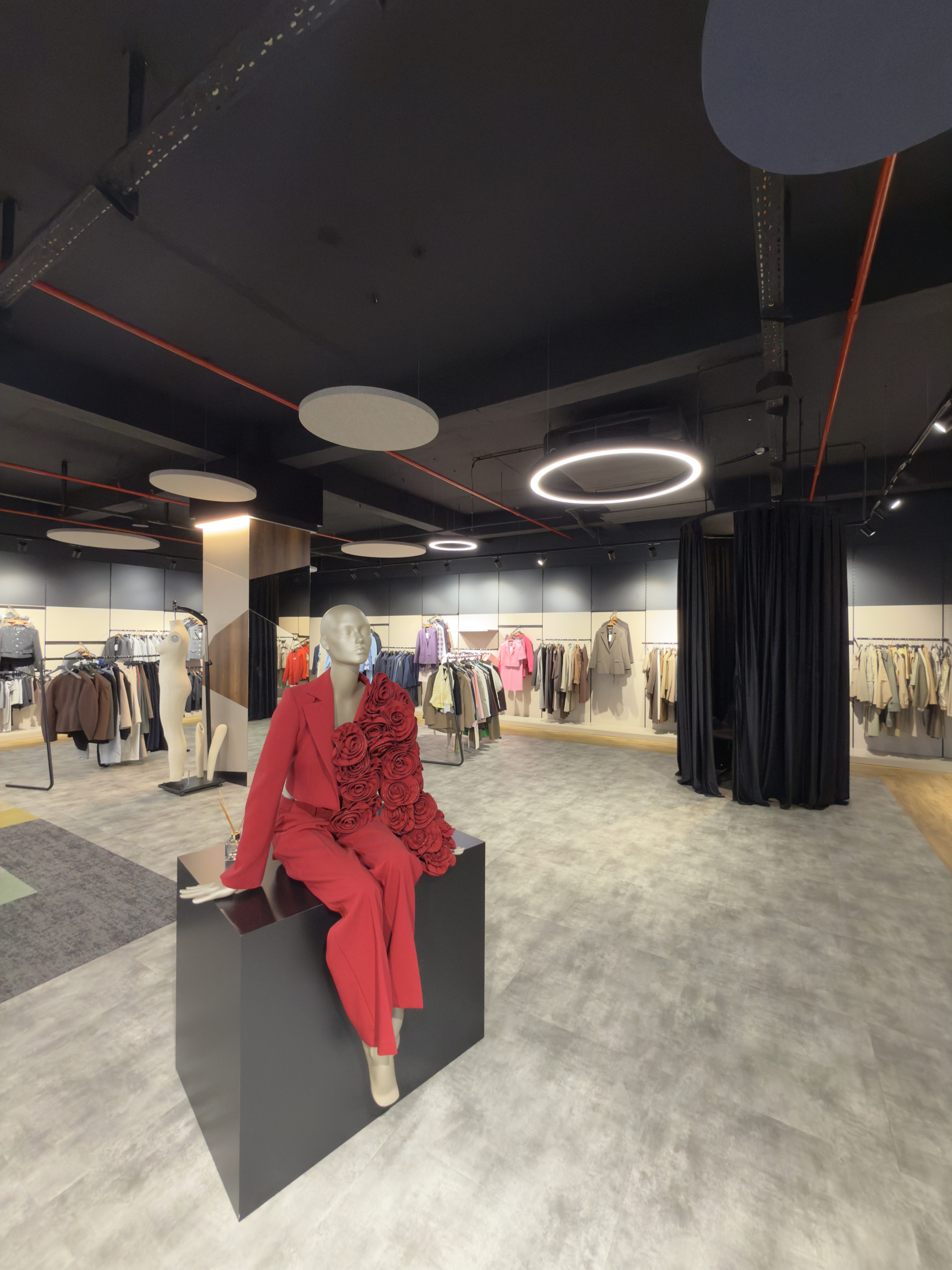 Women’s wear displayed in the Sarpteks showroom
